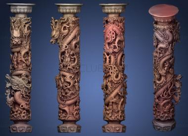 3D model Dragon Column01 (STL)